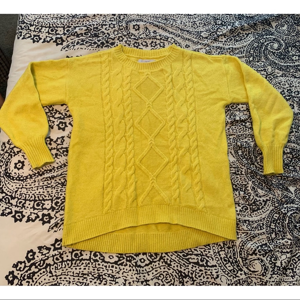 LOFT Honey Mustard Knit Sweater